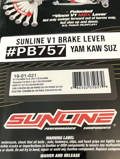 Sunline Vince V1 Forged Flex Brake Lever - 19-01-021