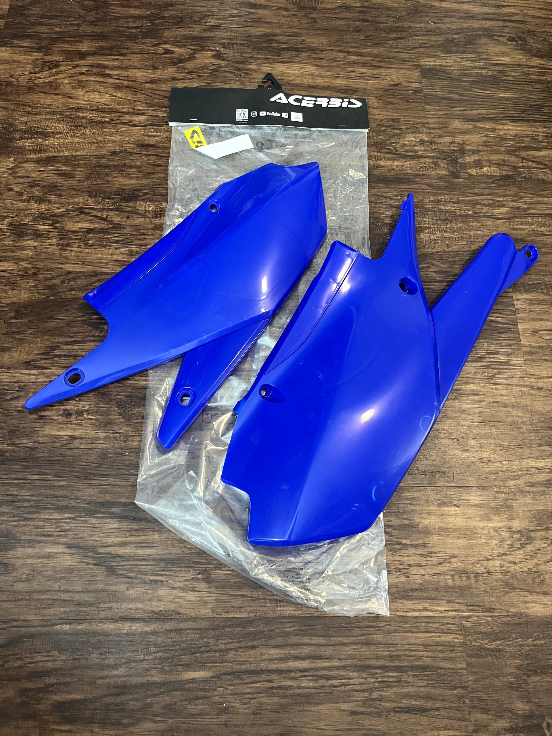NEW YZ250F YZ450F Acerbis Side Panel Number Plates - BLUE - 2685880003