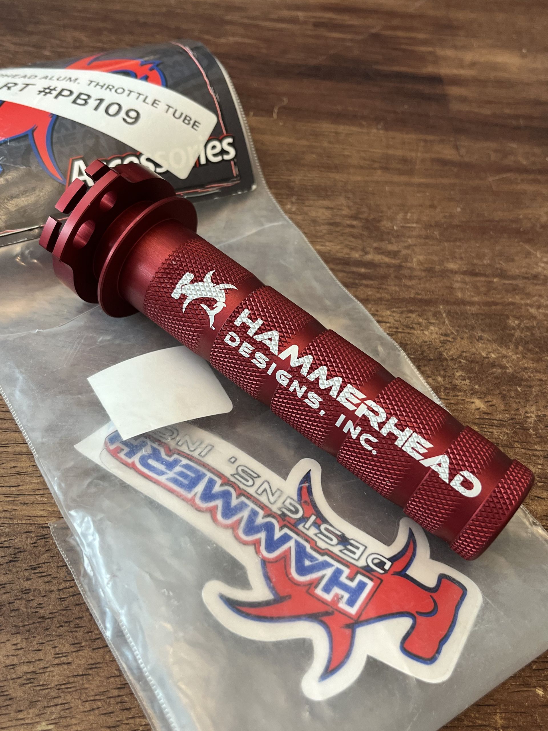 NEW Hammerhead Designs Aluminum Throttle Tube RED - 2002-2026 CRF 250 450 R RX 