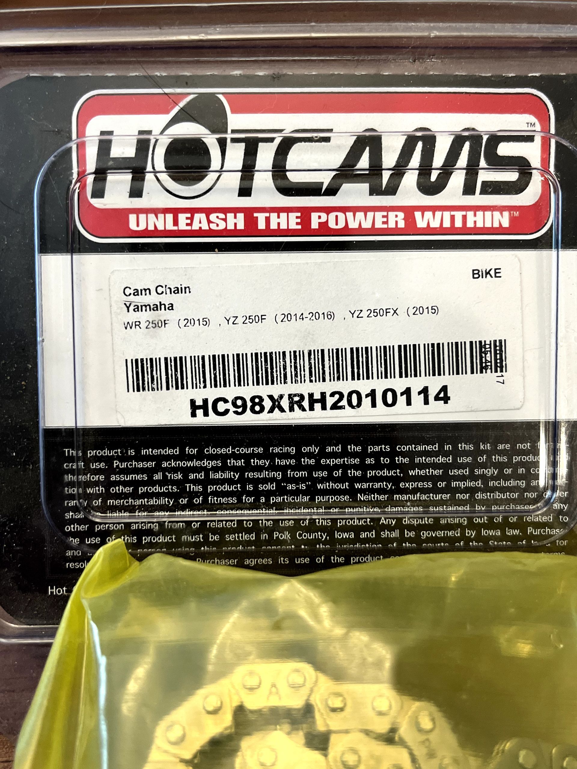 NEW HOT CAMS Camshaft Chain Silent Kit - 2014-2023 YZ250F FX WR - HC98XRH2010114