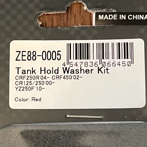 Zeta Tank Hold Washer Kit - Red 