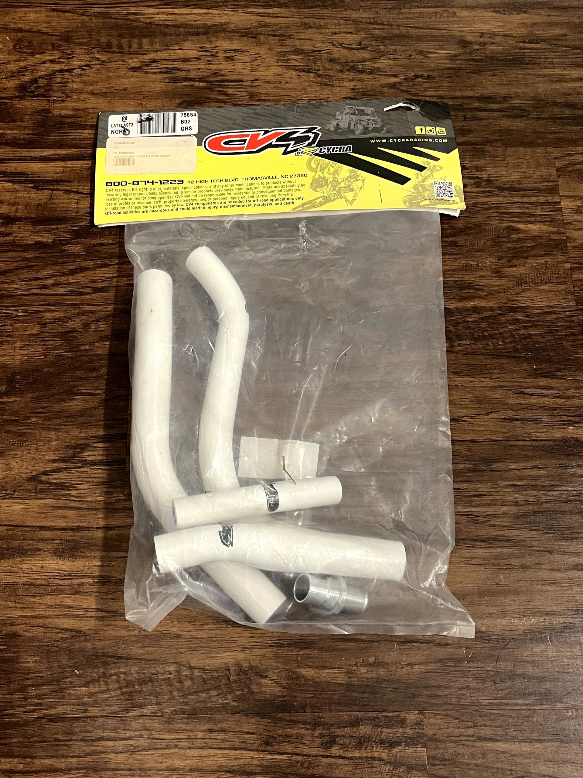 NEW CV4 Radiator Hose Kit Yamaha - White - 14-17 YZ250F