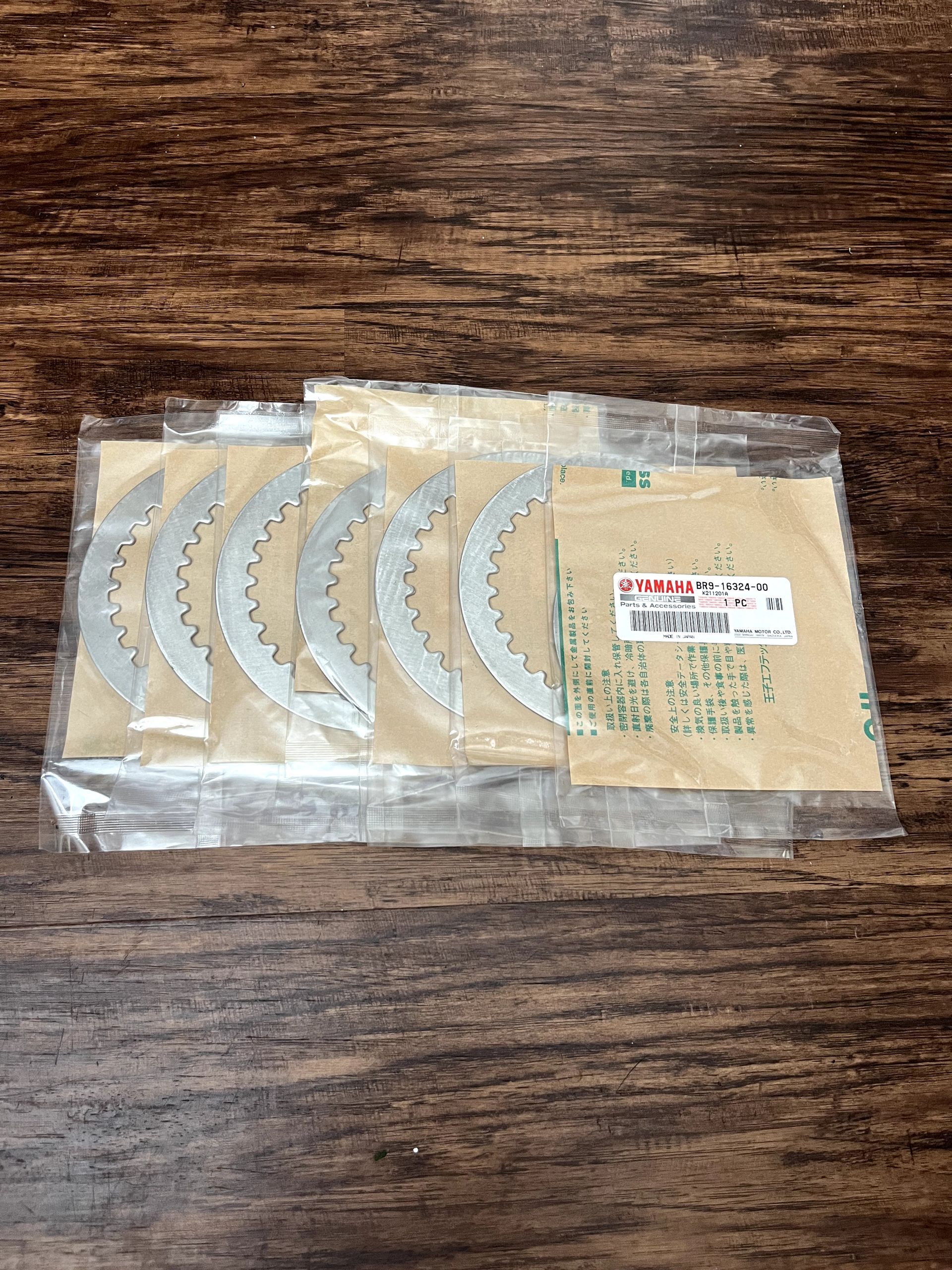 NEW 11-22 YZ450F OEM Steel Clutch Plates - PACK OF 7 - BR9-16324-00-00