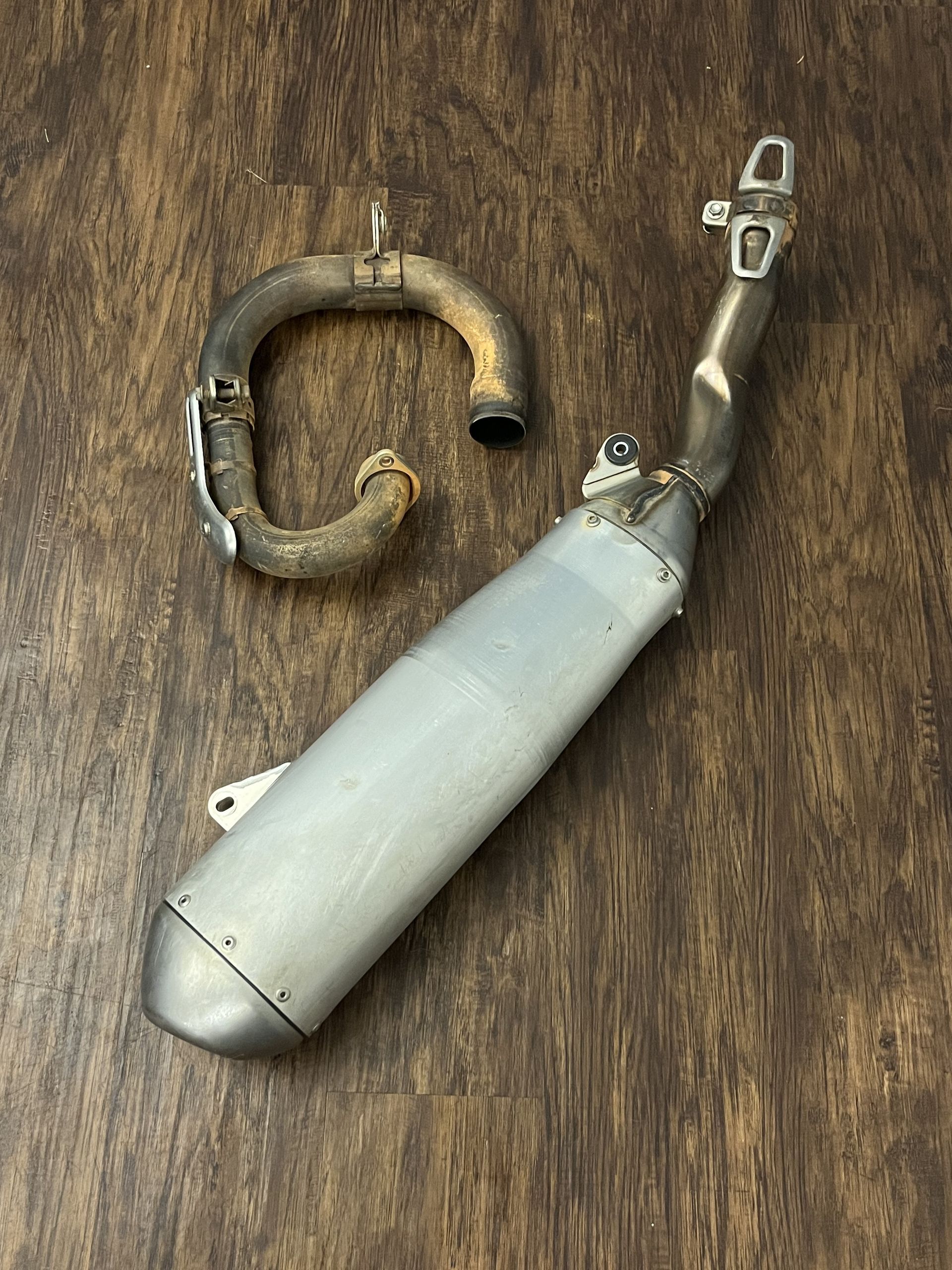 2024 YZ250F OEM Exhaust System Muffler Header - B7B-14621-00-00 B7B-14750-20-00