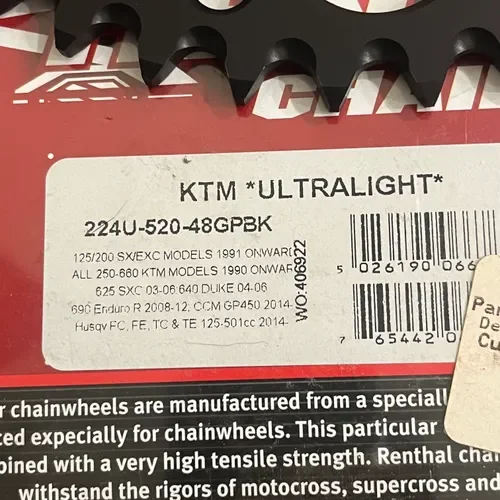 Renthal Ultralight Rear Sprocket 48 Tooth- Ktm 