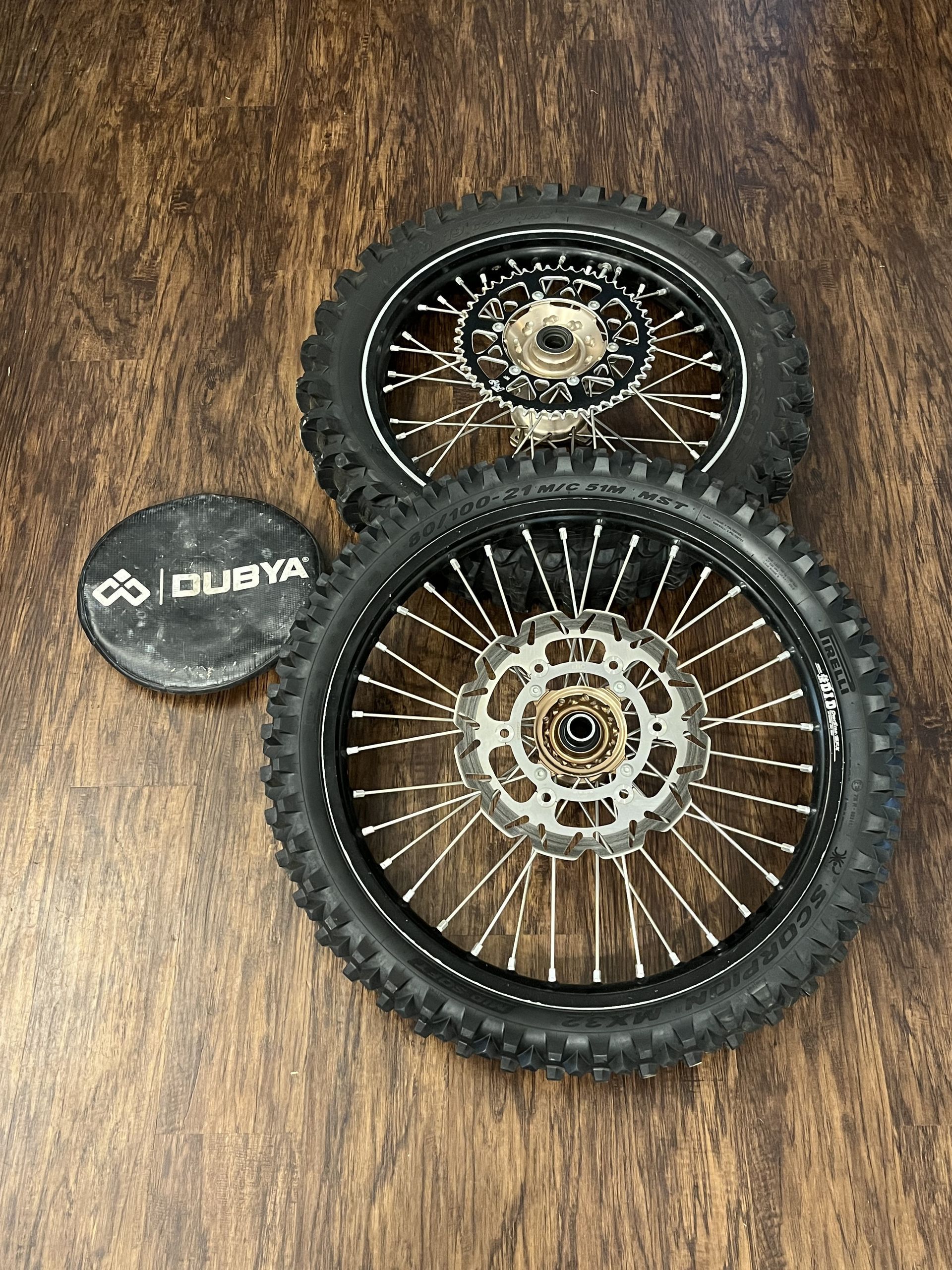 KX250 KX450 Dubya HAAN Wheelset Front Rear Wheels Magnesium - 19-26 Kawasaki KX