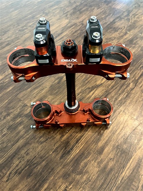 XTRIG ROCS PRO Triple Clamps for A KIT ONLY  - YZ250F YZ450F KX250 KX450 BROWN