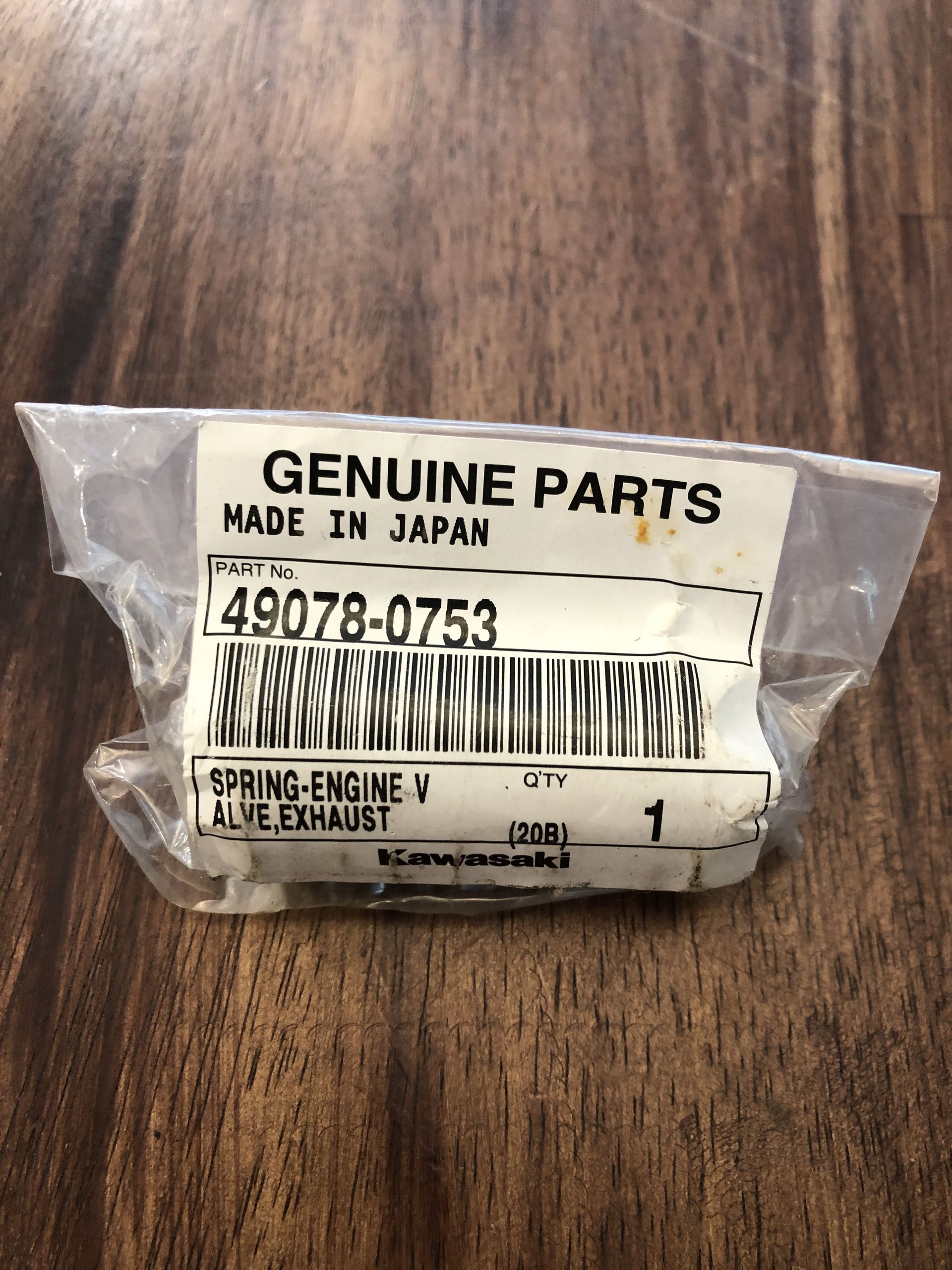 NEW 2019-2023 KX450 X SR Kawasaki OEM SPRING-ENGINE VALVE, EXHAUST - 49078-0753