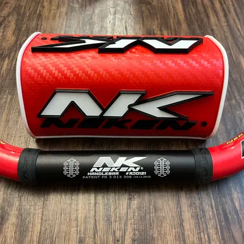 New Neken 1 1/8 Variable Diameter Handlebars- Graphic Red #R00121