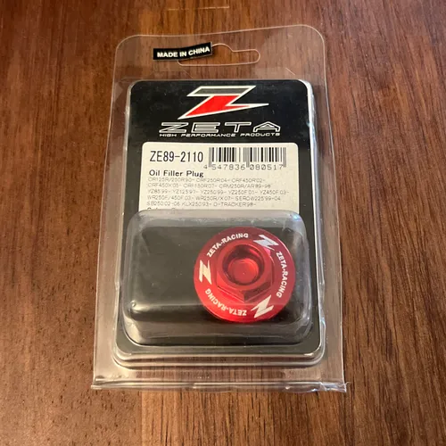 NEW Zeta Oil Filler Plug - Red 