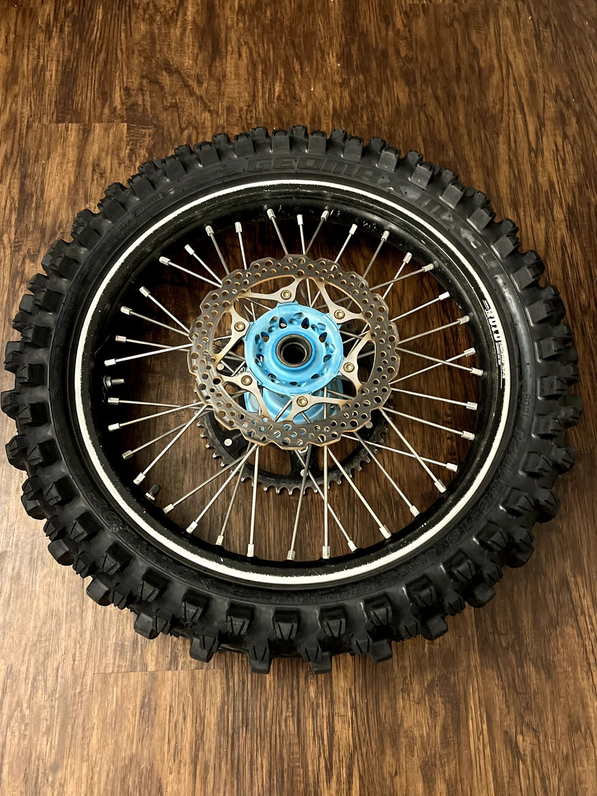 YZ250F YZ450F RIMS PLUS WHEELS Complete Wheelset DID Wheel Set - CLUB MX TEAL