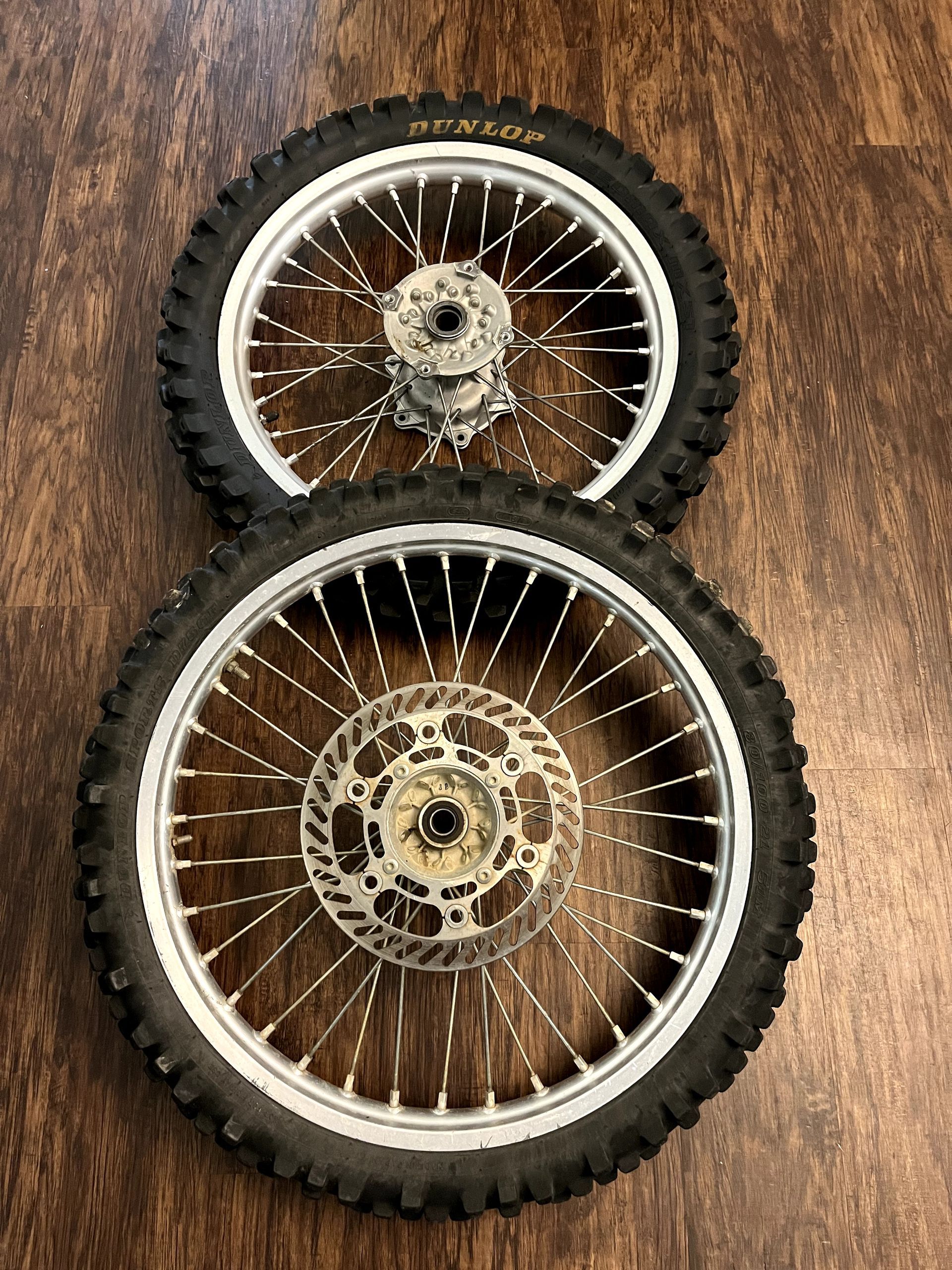 2006 KX125 KX250 OEM Complete Wheelset Front Rear Wheels Rotor- 03-07 KX 125 250