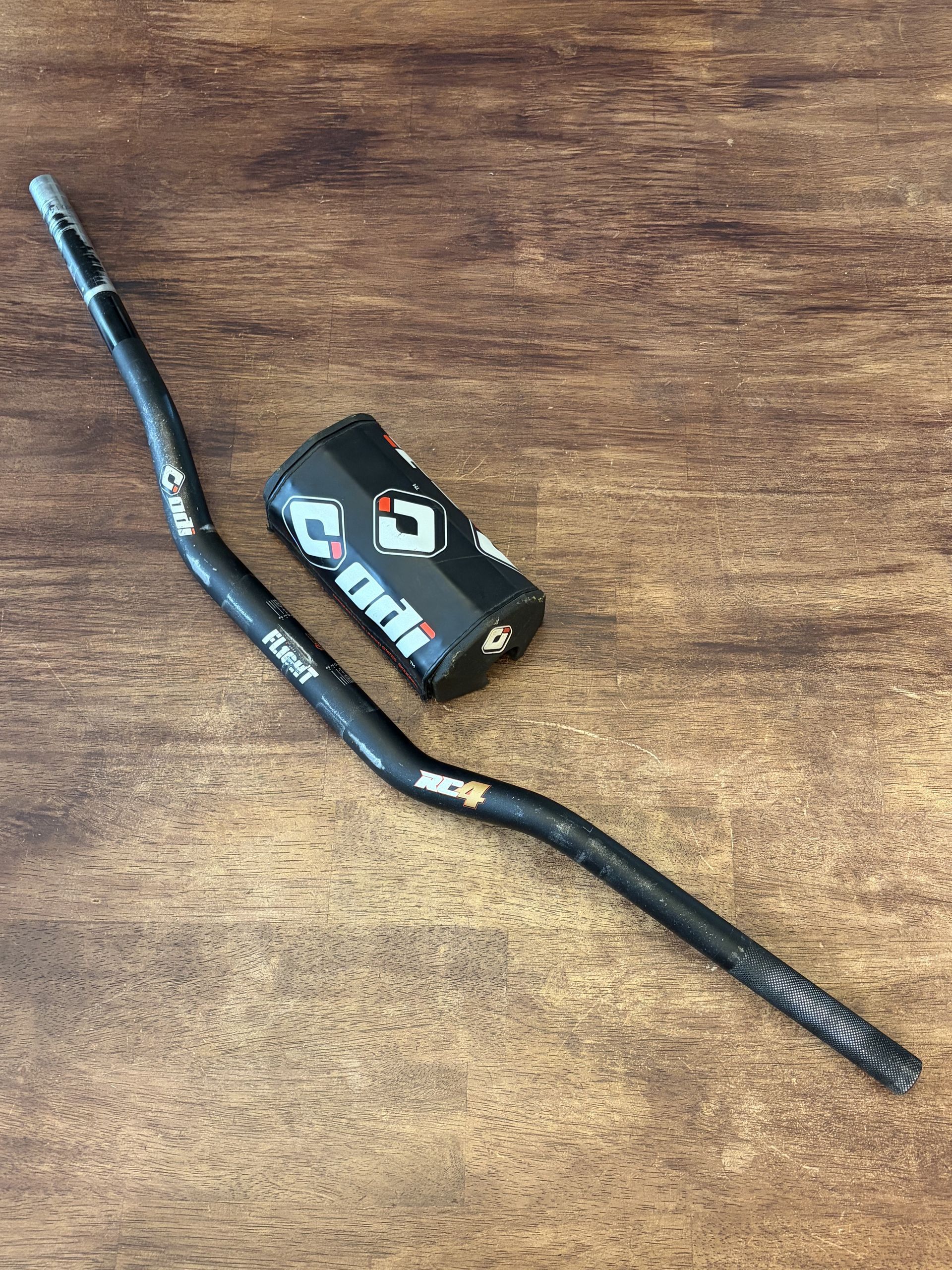 ODI Podium Flight MX Handlebars 1 1/8 Handle Bars W Bar Pad - RC4 Bend - H604CFB