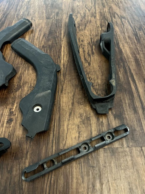 21-23 GAS GAS MC 125 - 450 OEM Frame Guards / Chain Slide / Brake Hose Clamp
