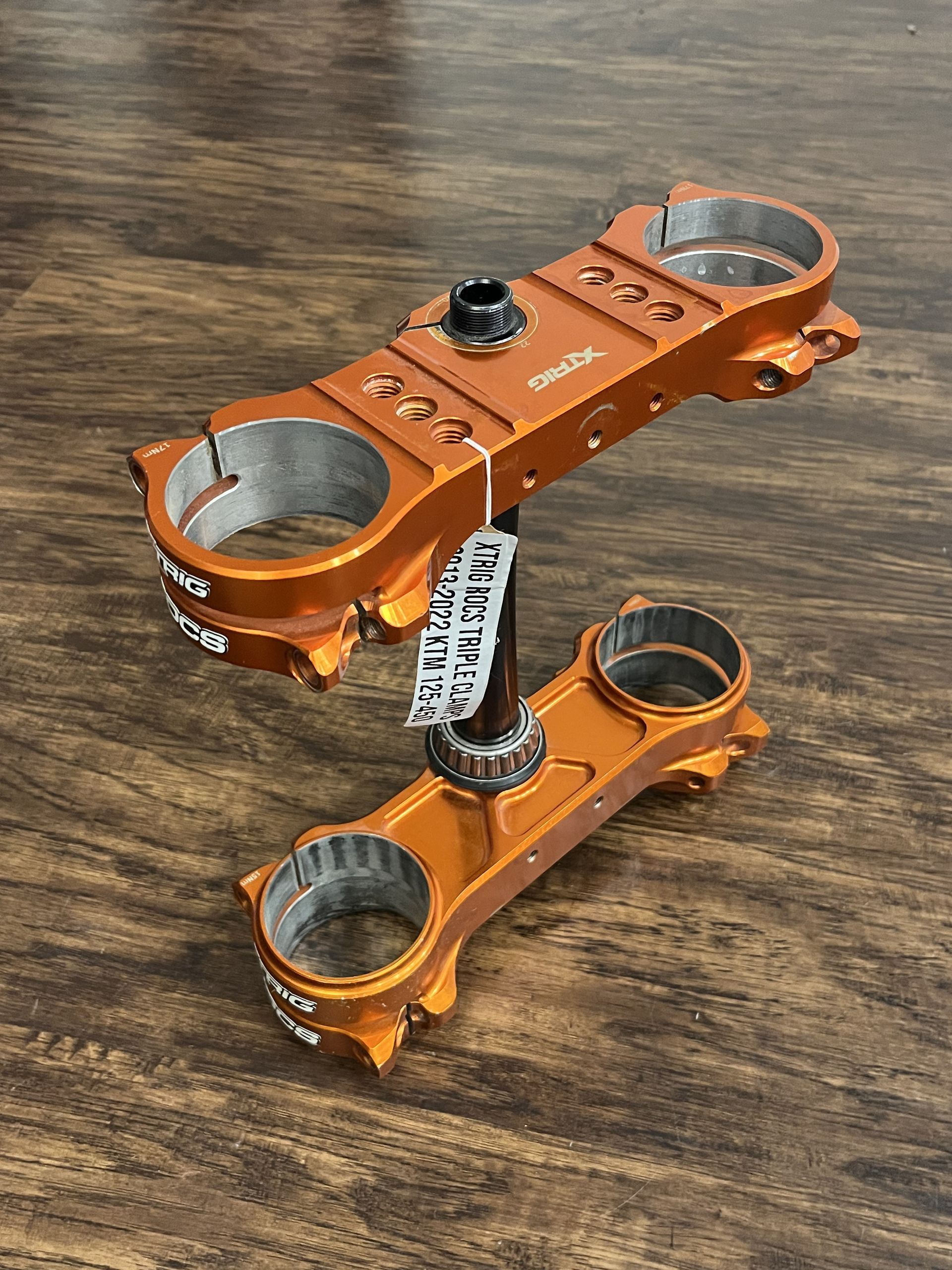 LIKE NEW Xtrig ROCS Triple Clamp - 22MM - Orange - 2013-2022 KTM Gas Gas 125-450