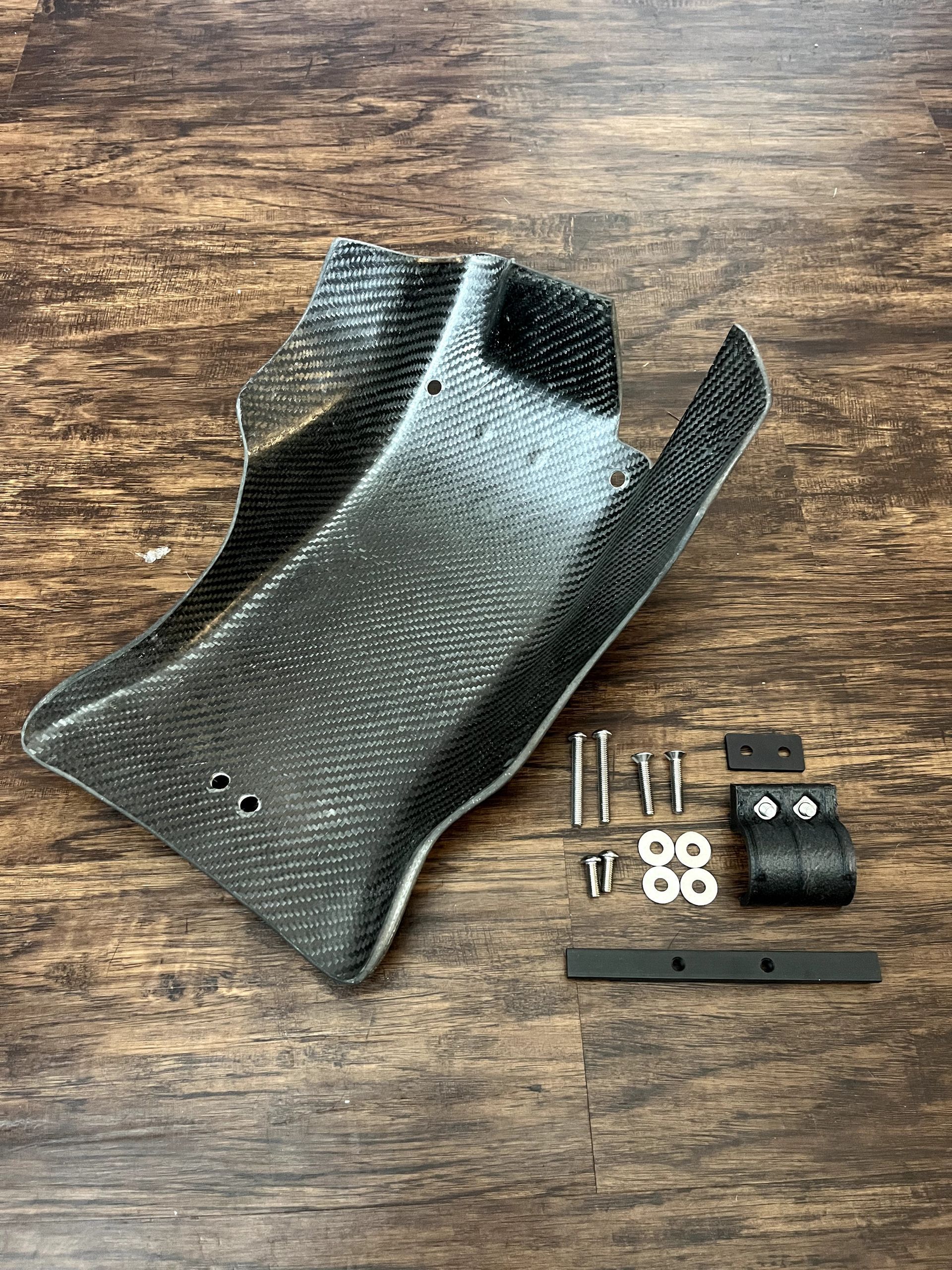 P3 Carbon Fiber Skid Plate - 17-23 KTM/HUSQ 250/300 - 301066-W-BLK