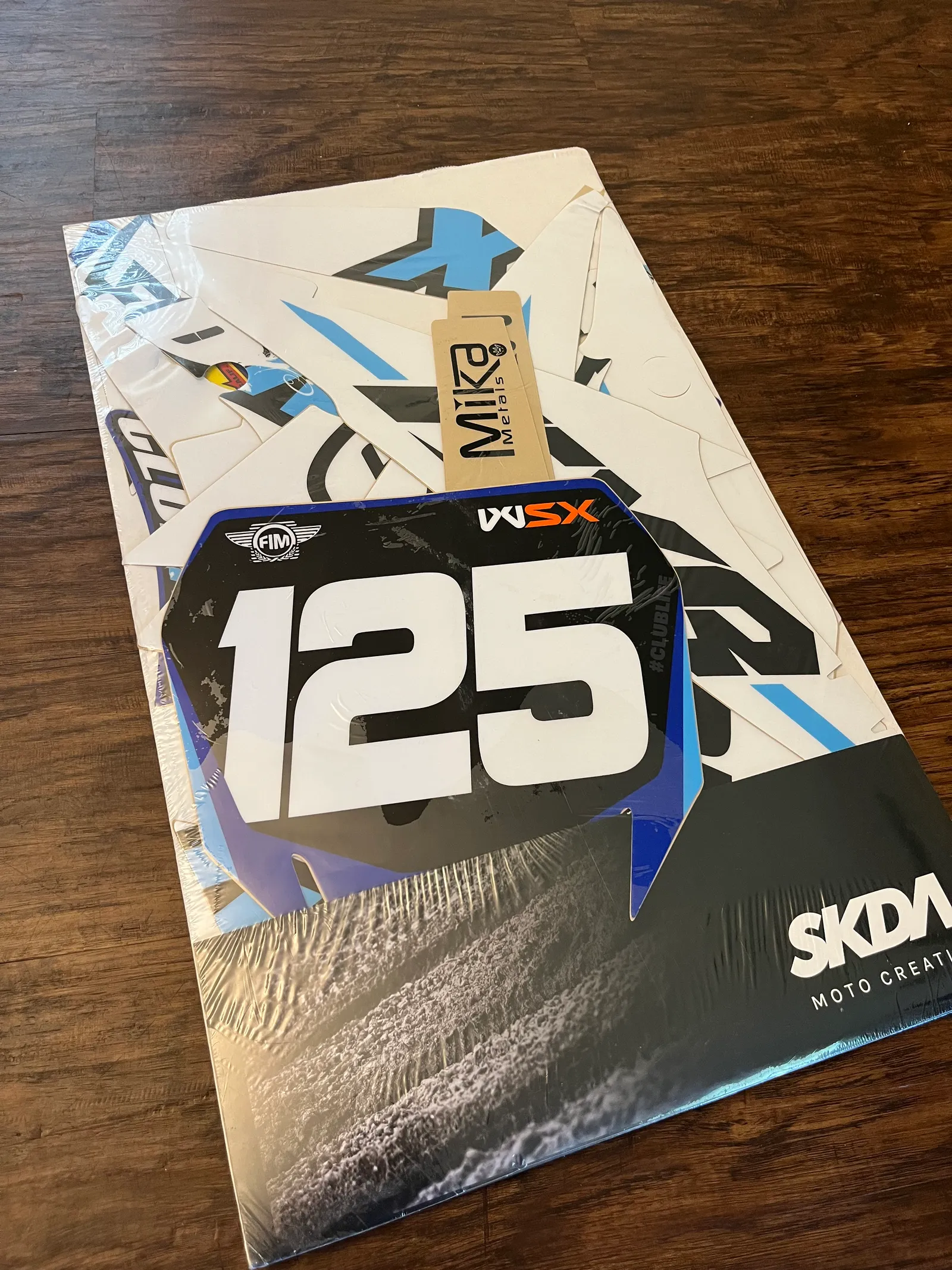 NEW SKDA Club Mx WSX White Graphics Kit- Yz250f Yz450f