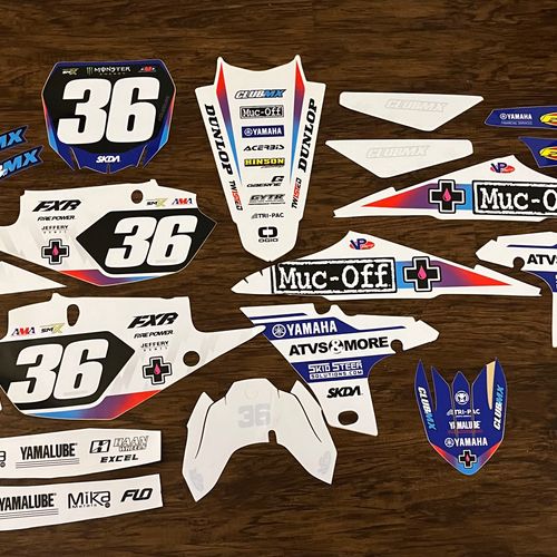 NEW Club MX Yamaha Complete Graphics Kit- Marshbanks #36 