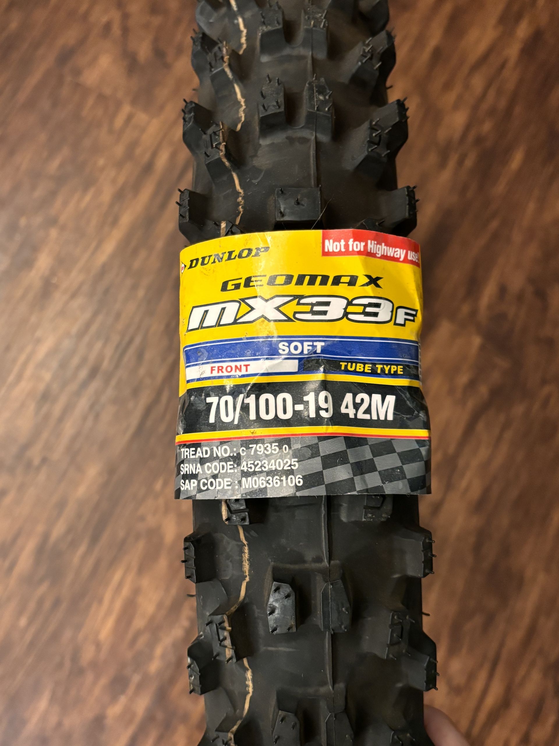 NEW Dunlop GEOMAX MX33 Front Tire - 70/100-19 - 45234025