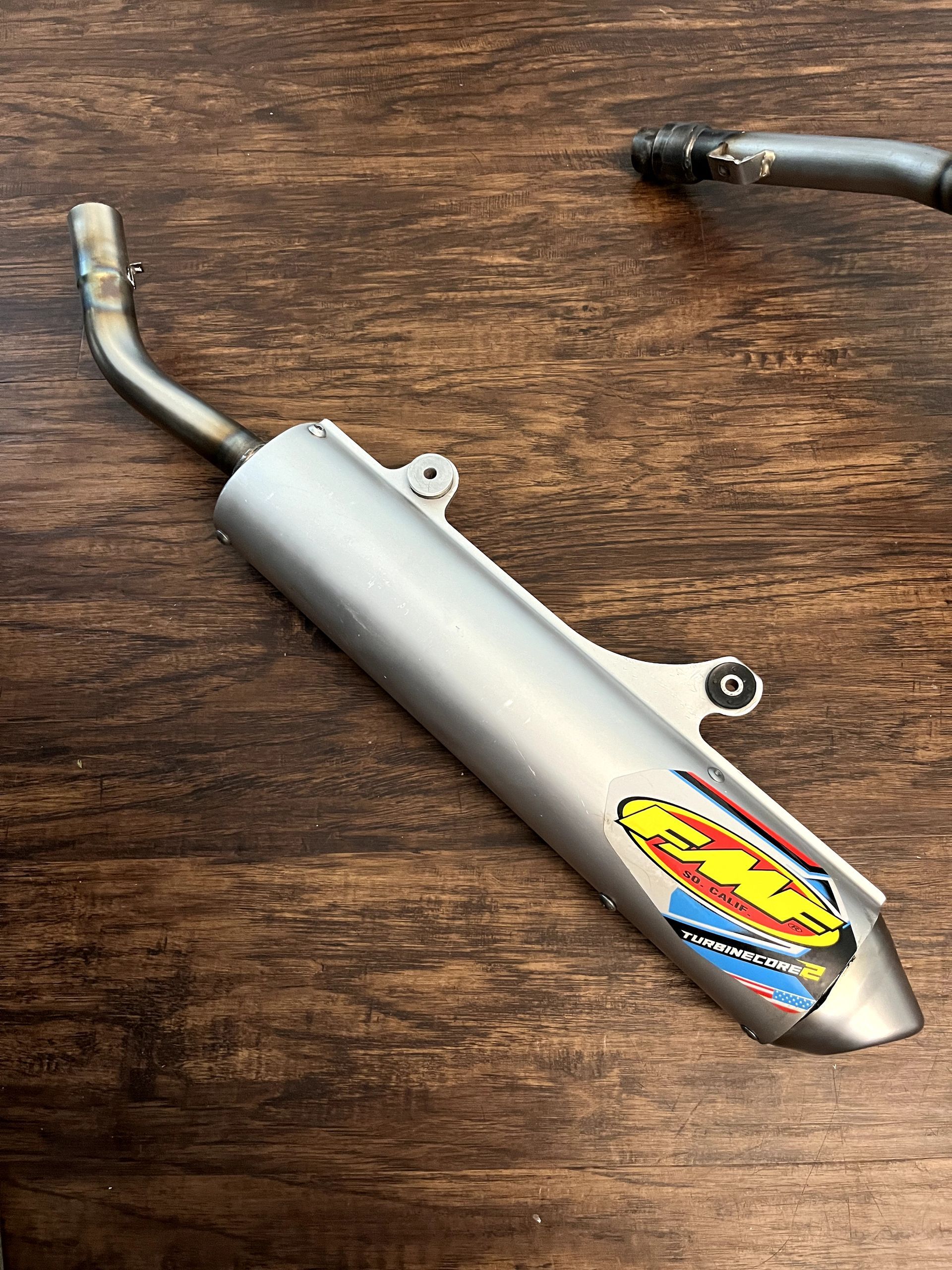 01-08 RM250 FMF Factory Fatty Pipe W/ Turbinecore 2 Exhaust Silencer- 023062