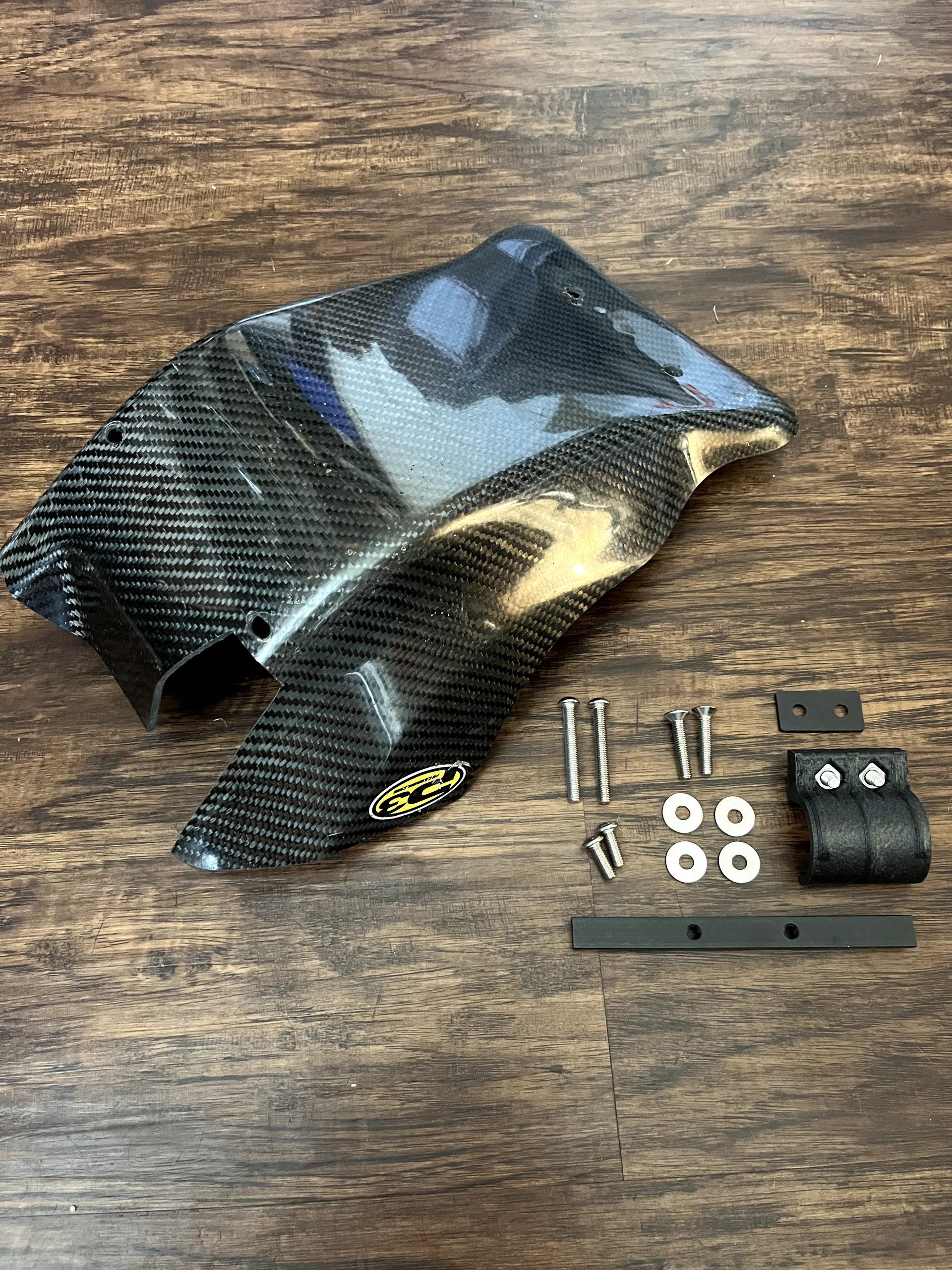 P3 Carbon Fiber Skid Plate - 17-23 KTM/HUSQ 250/300 - 301066-W-BLK