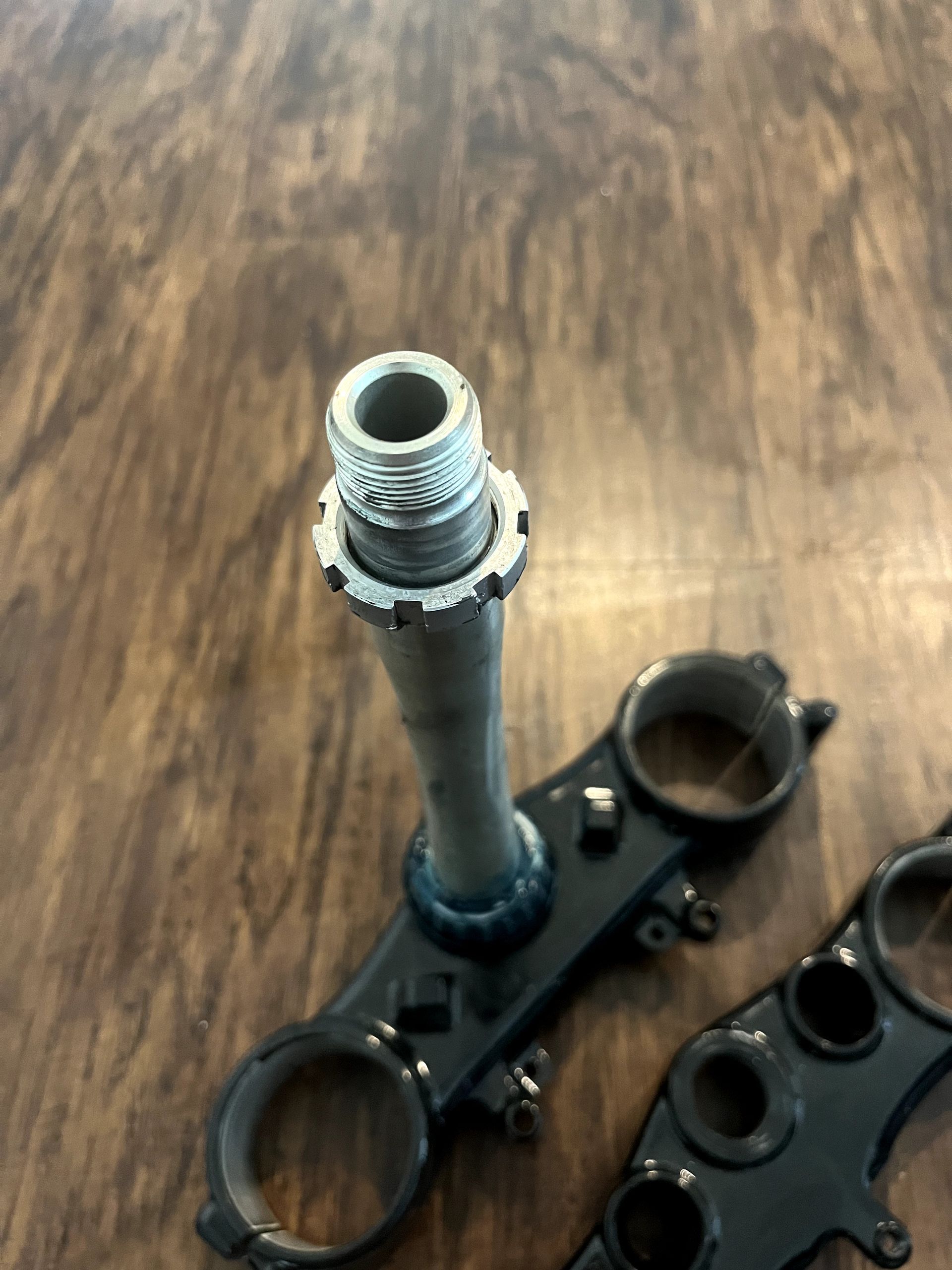 03-07 KX125 KX250 OEM Triple Clamps - Powdercoated Gloss Black