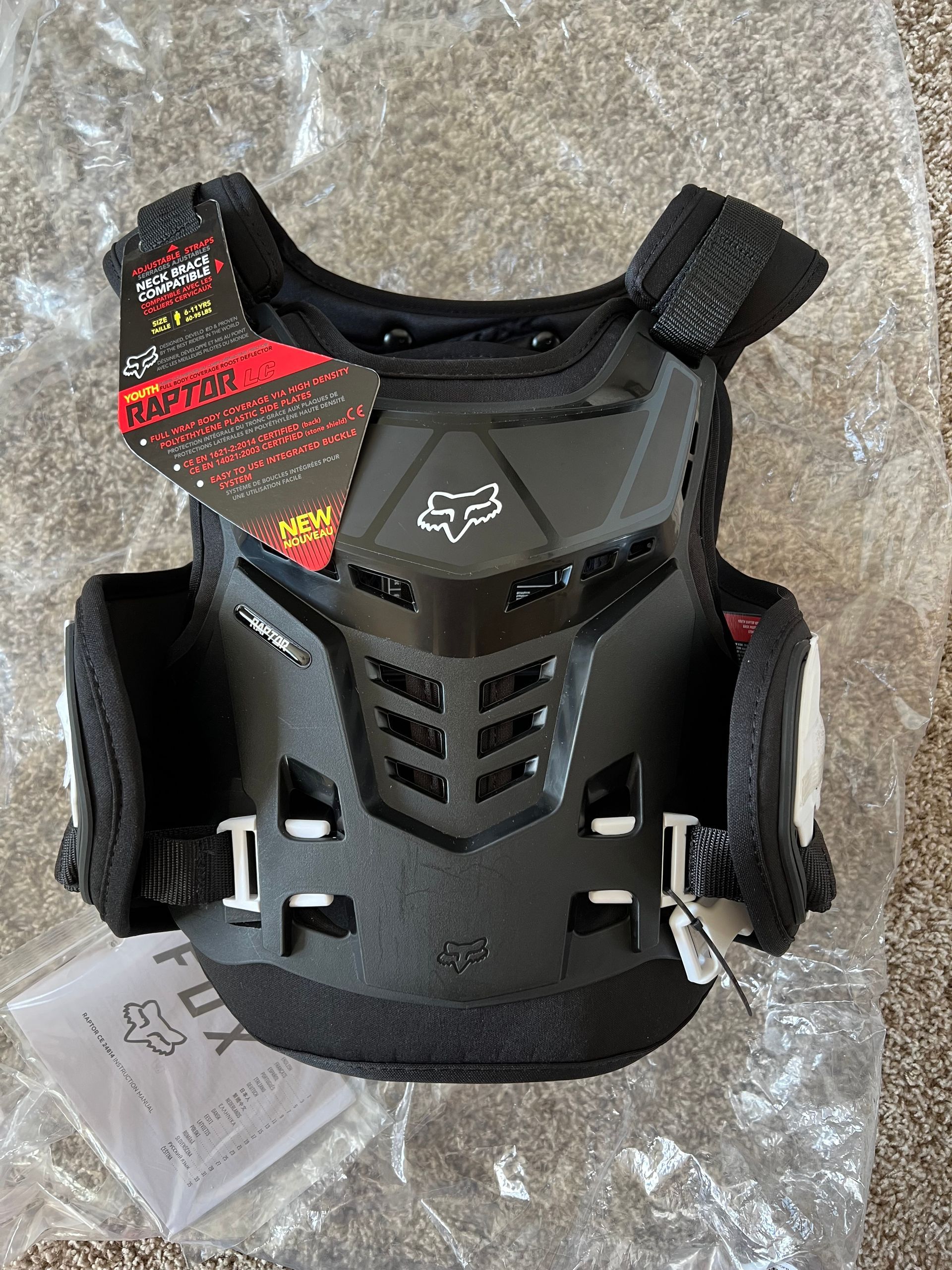 Fox Racing Youth Raptor Proframe LC CE Roost Deflector Fox Racing Youth Raptor Proframe LC CE Roost Deflector