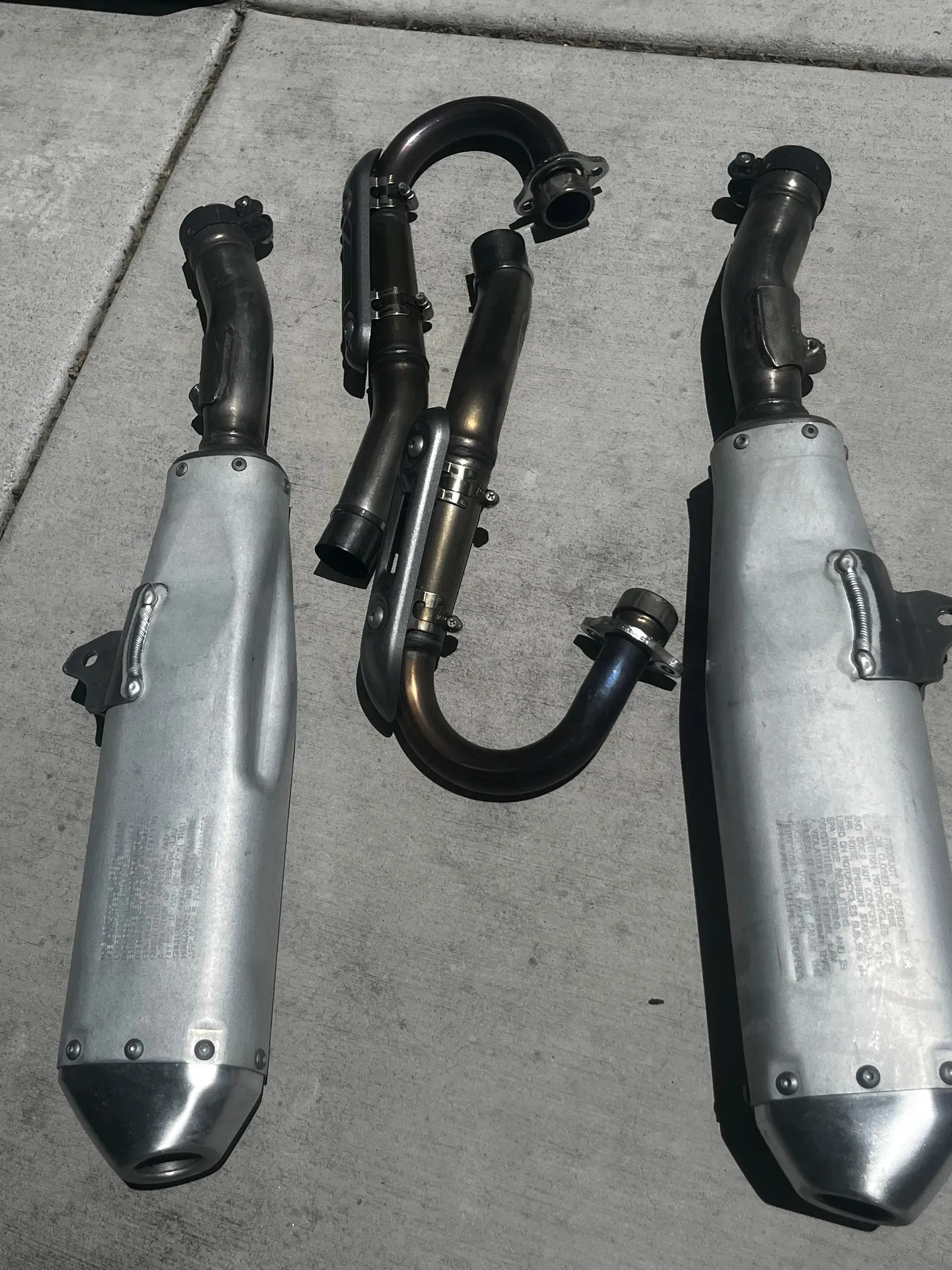 2021 Honda CRF250R Complete Stock Dual Exhaust System only one hour ride time