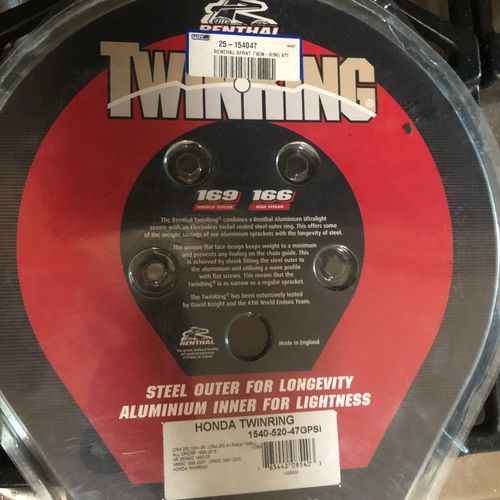 New 47 Tooth Honda CR / CRF Rear Sprocket Renthal Twin Ring 