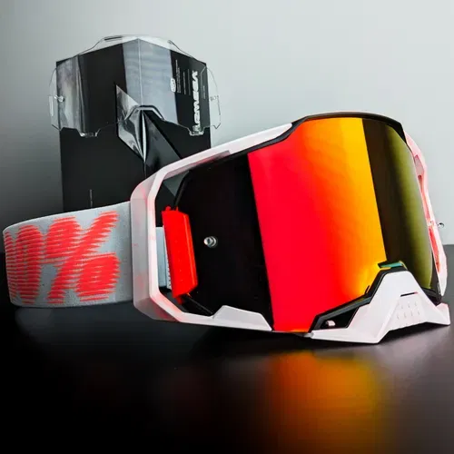 2024 100% Armega w/ Mirror Orange Lens (Tubular)+Clear Lens SAME DAY SHIPPING!