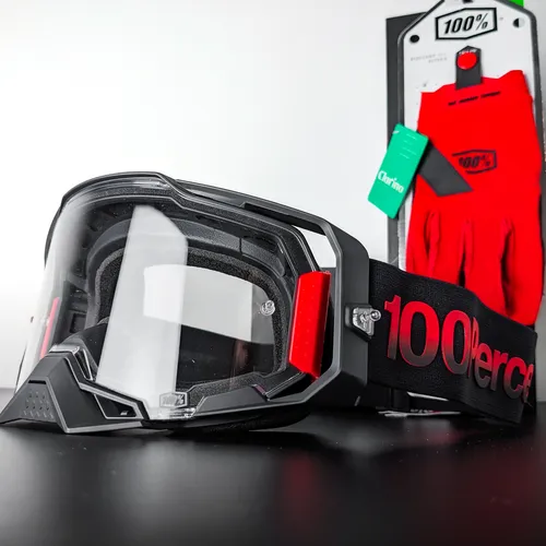 100% Armega (Black/Red) + 100% Gloves SAME DAY SHIPPING!