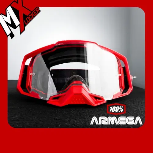 100% ARMEGA Goggle Redと交換用のクリアレンズ | nate-hospital.com