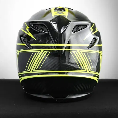 Sz.M Carbon Bell Moto 9 Black/Yellow Helmet