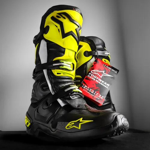 Botas Alpinestars Tech 10 A1 Special Edition Black / Blue / Yellow Fluo /  Red