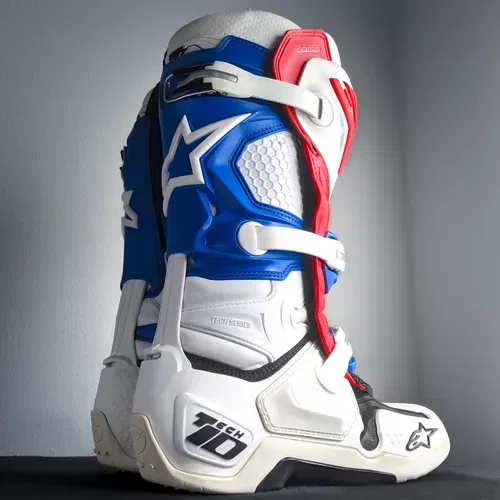 Alpinestars tech 10 red white clearance blue