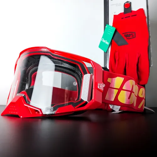(Bundle)100% ARMEGA Red (Color Changing Logo)+100% Gloves SAME DAY SHIPPING!