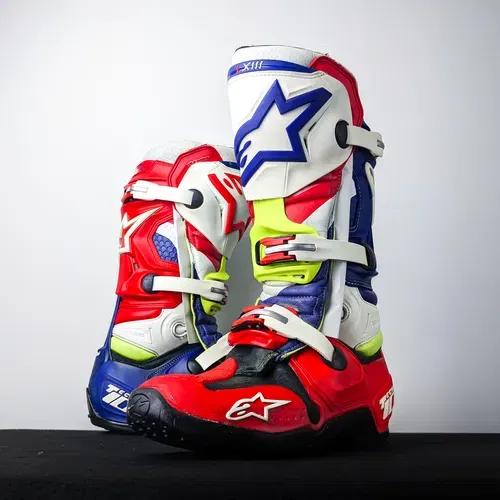 Alpinestars tech 10 red shop white blue