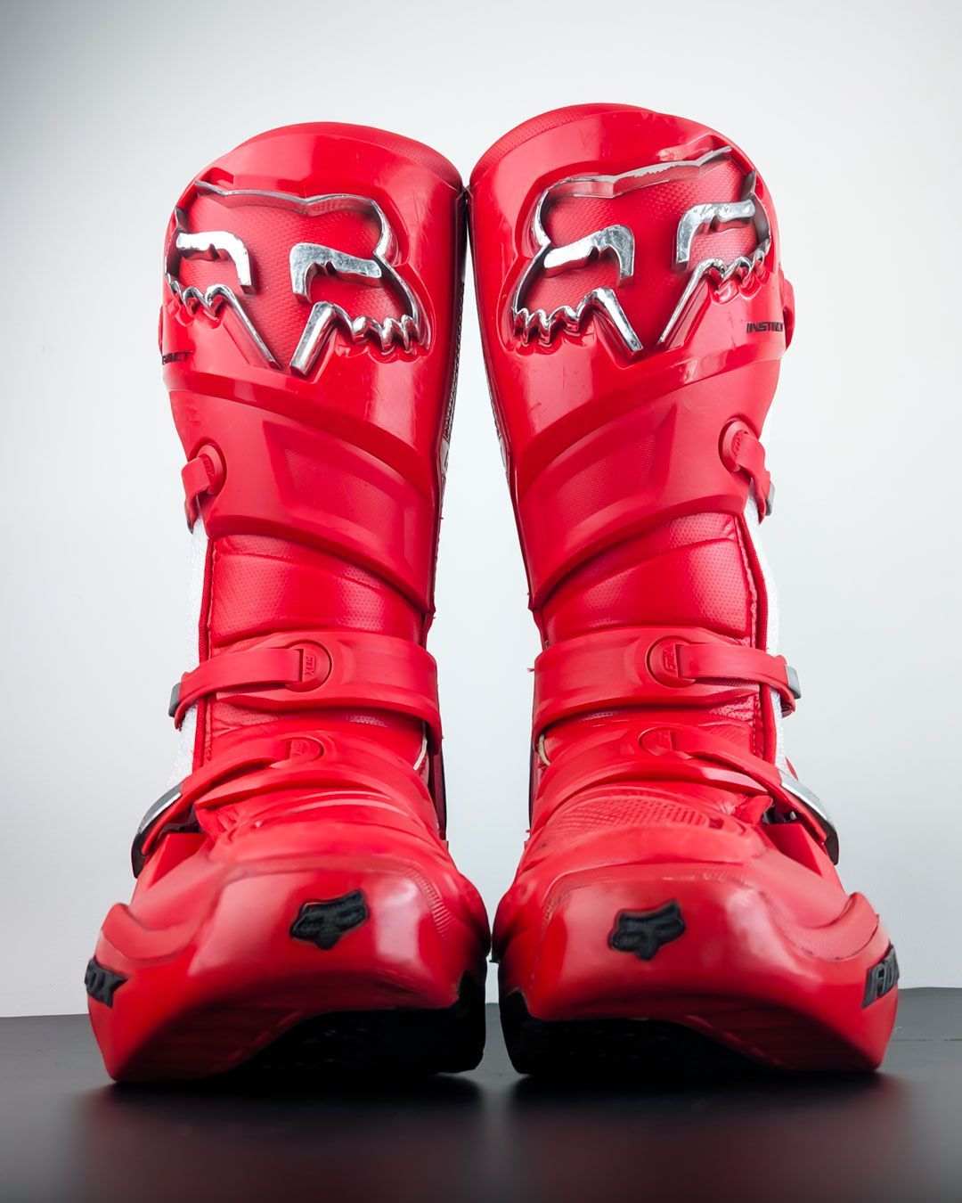 【COLOR iN ID】Daily shirring middle boots Sz.12 Fox Instinct Boots • Bright Red •SAME DAY SHIPPING!