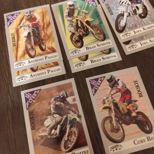 1991 1stEdt Hi Flyers AMA CHAMPS Motocross Card Bundle-Some SIGNED cards MINT/NM