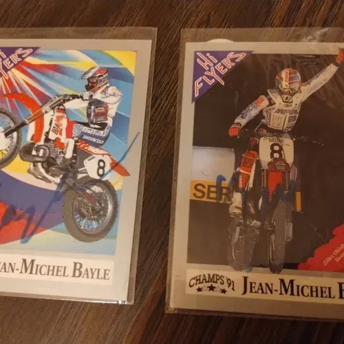 1991 1stEdt Hi Flyers AMA CHAMPS Motocross Card Bundle-Some SIGNED cards MINT/NM