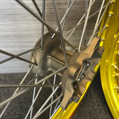 Suzuki RM125 RM250 Wheels Excel Yellow Rims Cerakote Hubs Rebuild NEW