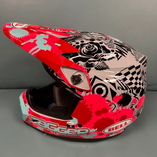 Bell Mx-9 Mips Tagger Splatter Gloss Bright Red/Gray