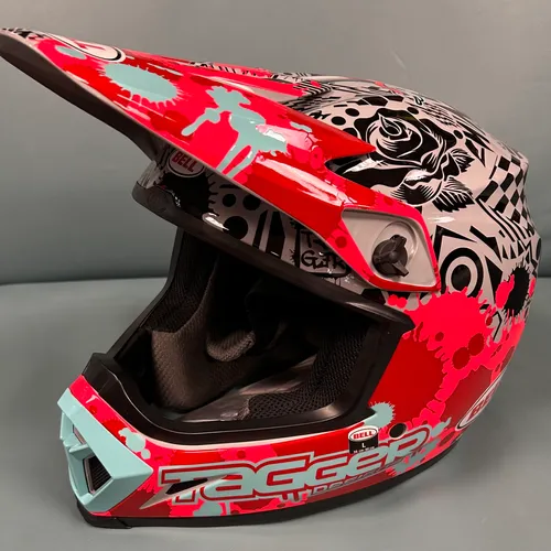 Bell Mx 9 Mips Tagger Splatter Gloss Bright Red / Gray