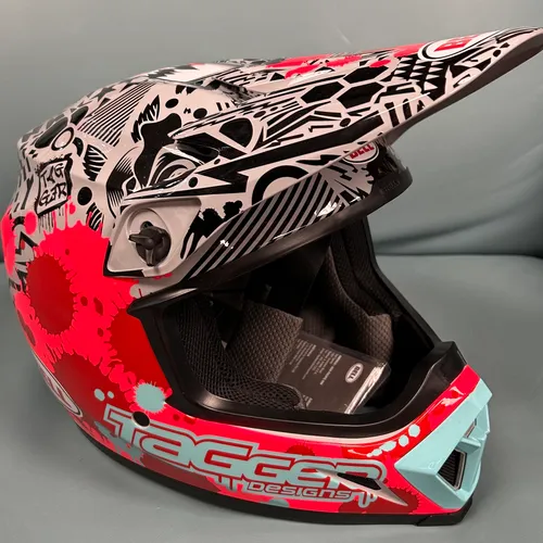 Bell Mx 9 Mips Tagger Splatter Gloss Bright Red / Gray