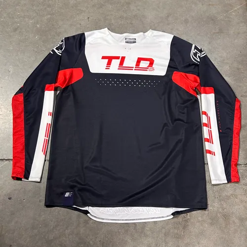 Troy Lee Designs SE Pro Fractura Jersey Navy/Red Large