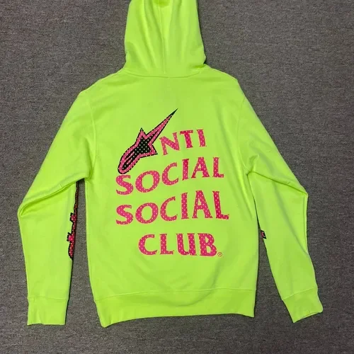 Anti Social Social Club X Alpinestars Track Neon Hoodie Small
