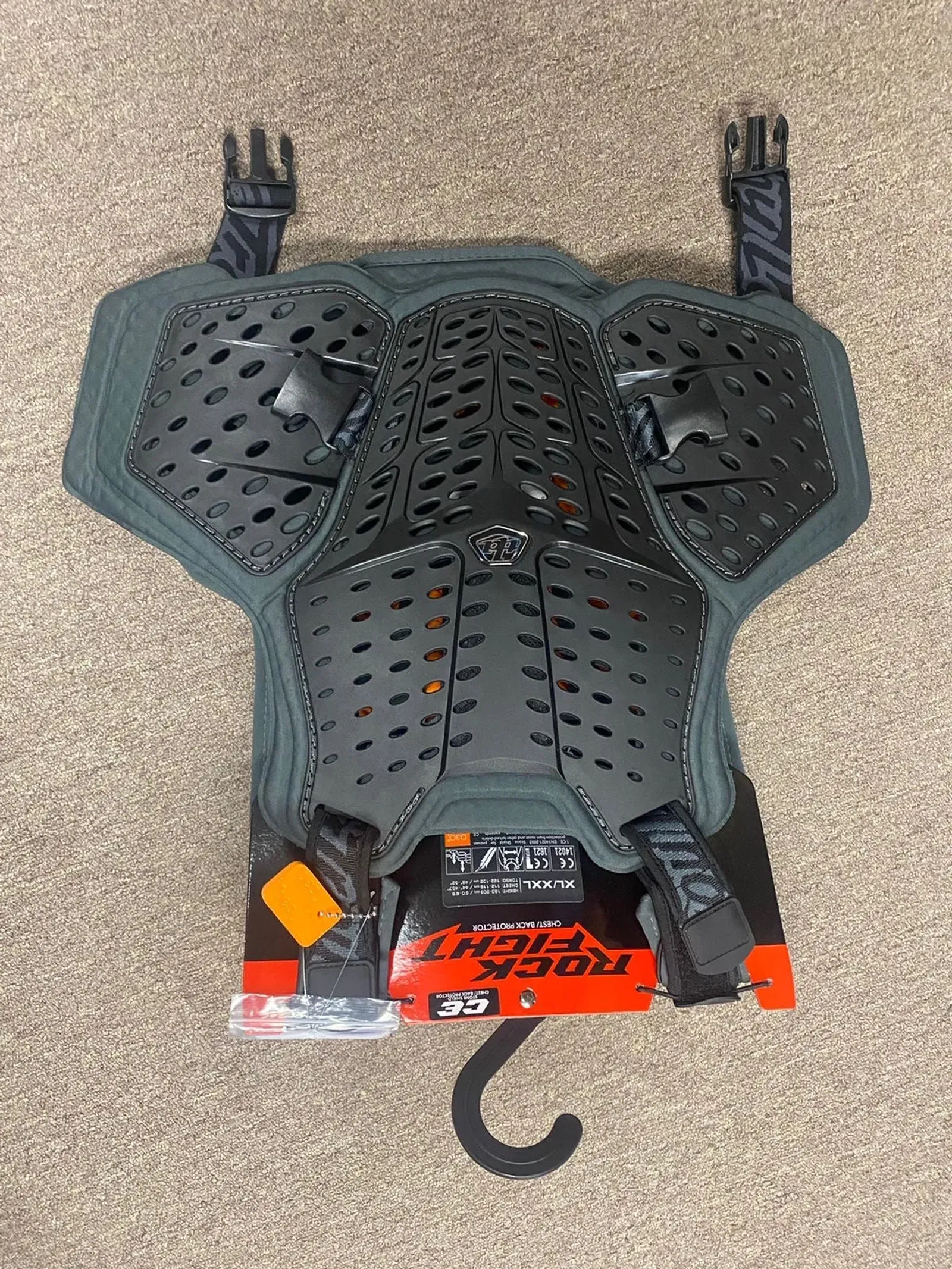 Rockfight Ce Chest Protector Solid Black XL/2X