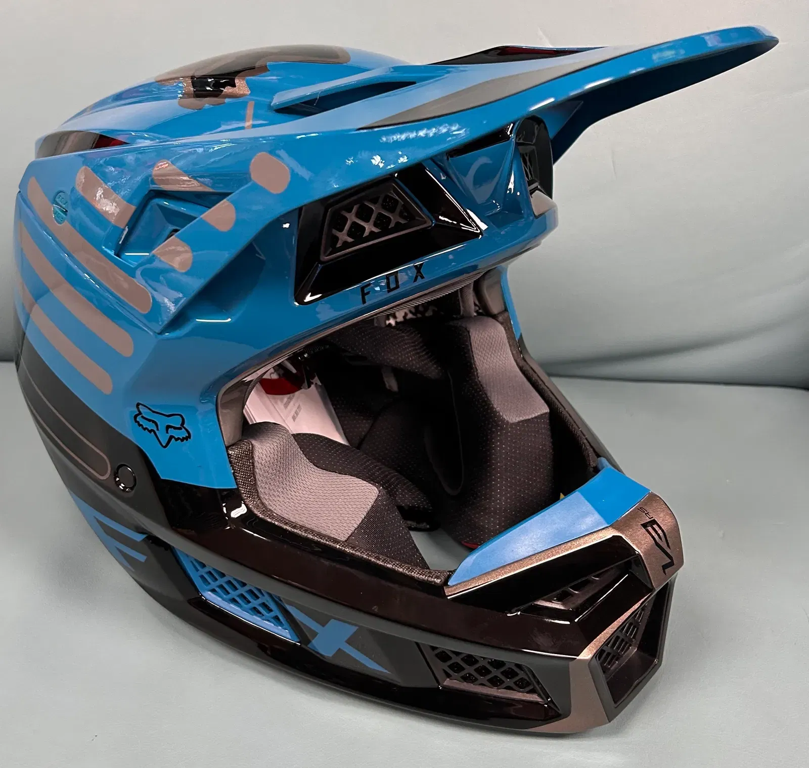 セキュリティ・セーフティ FOX V3 ANTI SCENE HELMET ELECTRIC BLUE M V3 Volatile Helmet