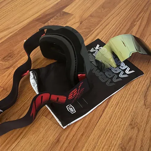 100% Armega Goggles with Gold Mirror Lens