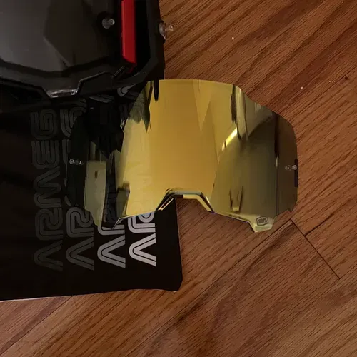 100% Armega Goggles with Gold Mirror Lens